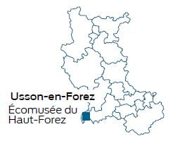 Situation géographique de l'écomusée à Usson-en-Forez